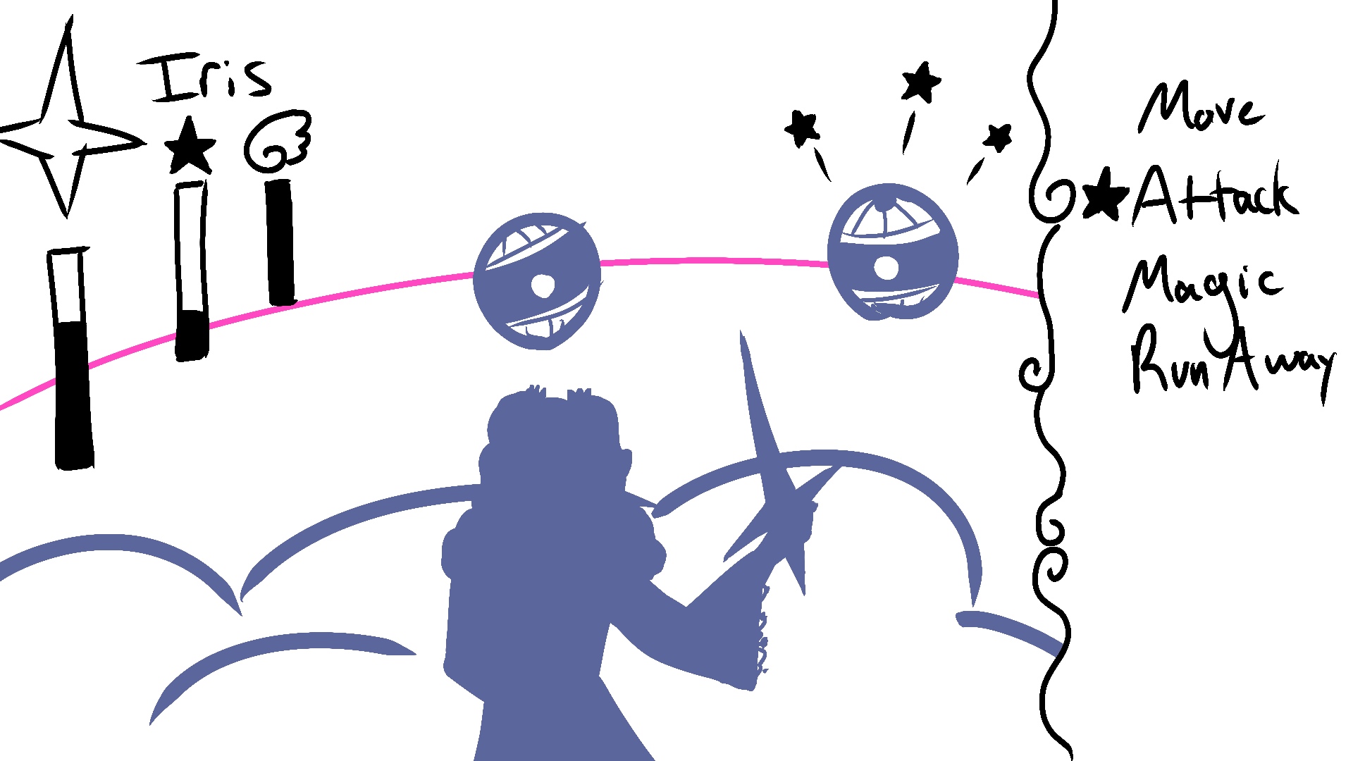 concept art of the battle UI